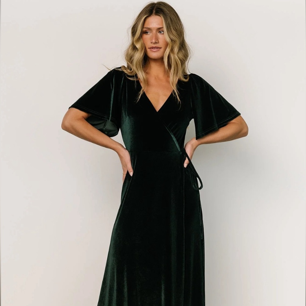 Baltic Born Meghan Velvet Wrap Maxi Dress
